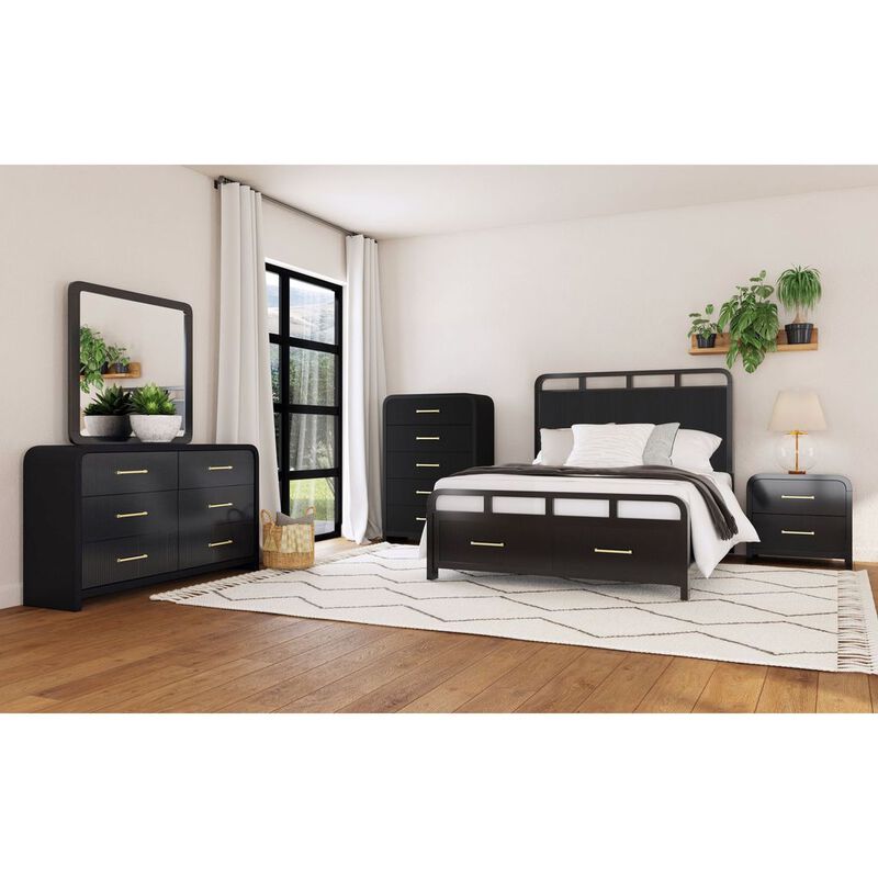 Ridgemont Black California King Storage Bed image number 1