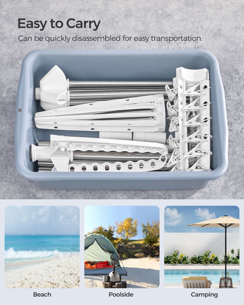 Quadripod Clothes Drying Rack - 3-Tier Foldable Stainless Steel Laundry Air-Drying Rack