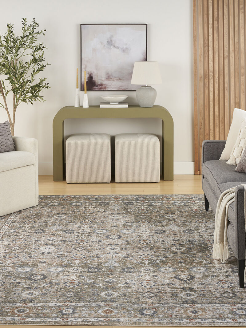 Astra Machine Washable ASW16 Gold Gray 4' x 6' Rug