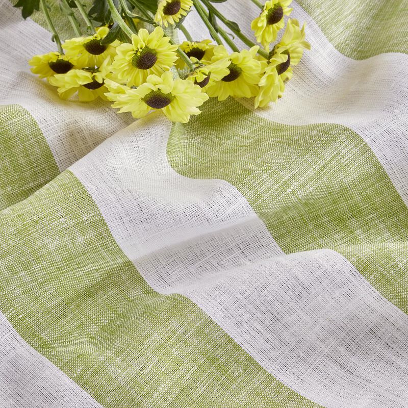 Solino Home 100% Pure Linen Table Throw - Cabana Stripe