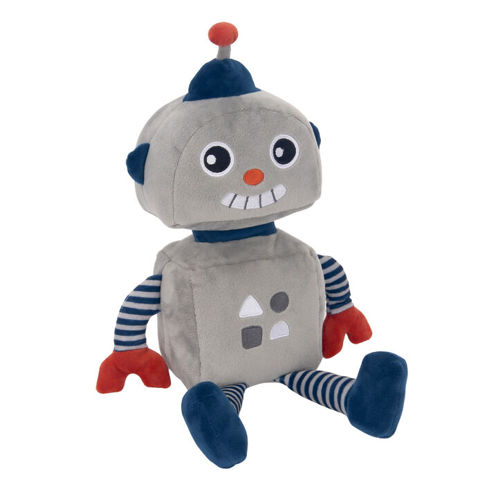 Bedtime Originals Robbie Robot Gray/Blue Plush Stuffed Animal Toy