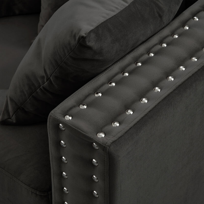 Modern Design Living Room Sofa Square armrest image number 4