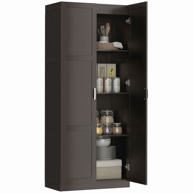 Hivvago Tall Kitchen Pantry Storage Cabinet with Soft-Close Hinges image number 0