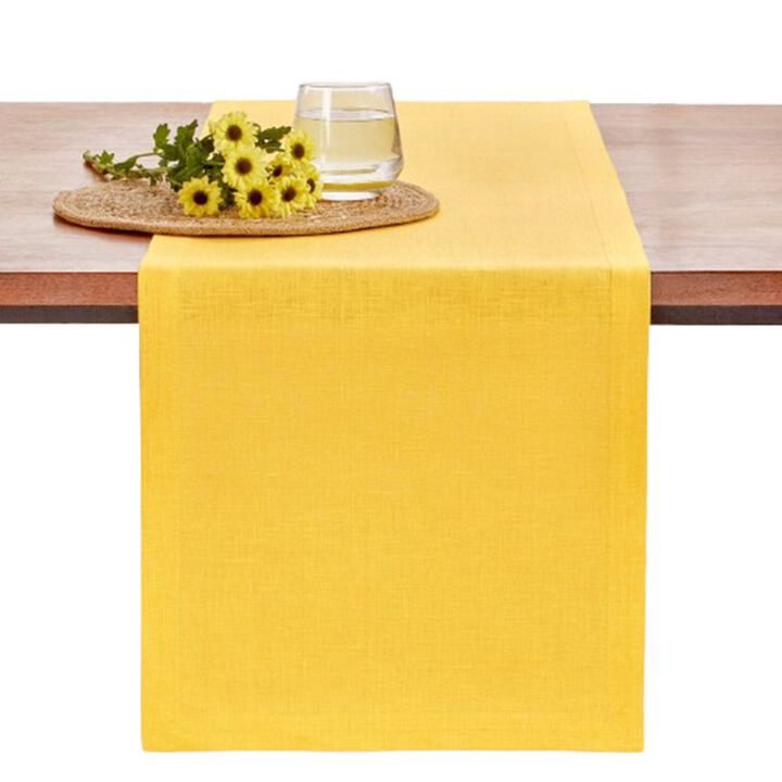 Solino Home 100% Pure Linen Table Runner - Diana