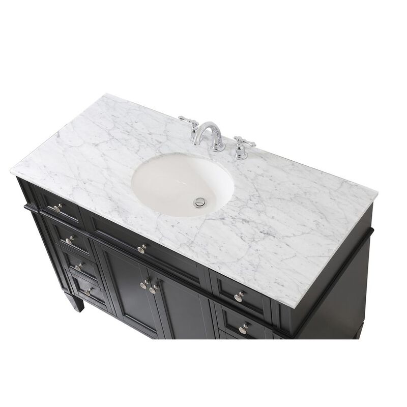 Elegant Kitchen and Bath 48 inch Single bathroom vanity in Black