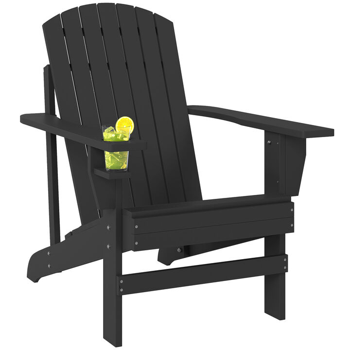 Hivvago Adirondack Chair with Cupholder for Patio & Porch