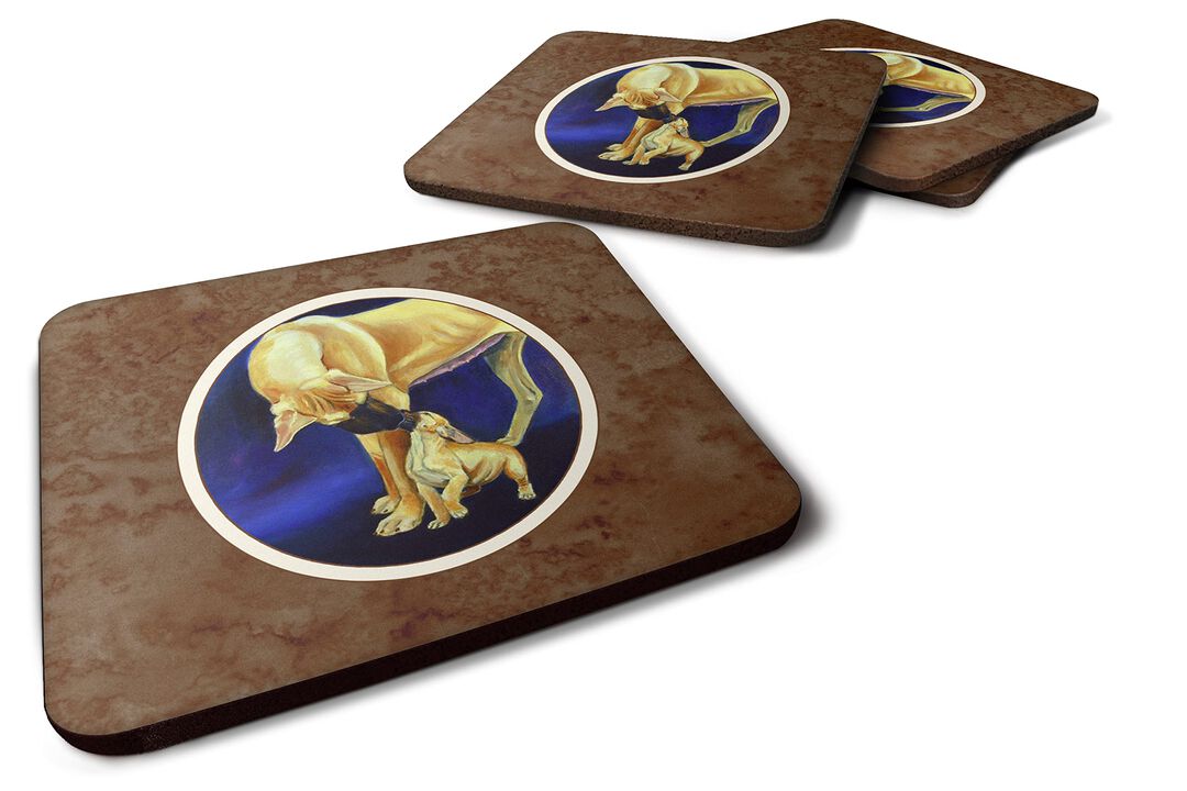 Caroline's Treasures 7208FC Great Dane And Puppy Foam Coasters (Set of 4), 3.5, Multicolor