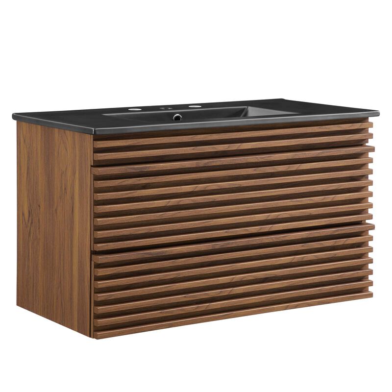 Render 36" Wall-Mount Bathroom Vanity image number 2