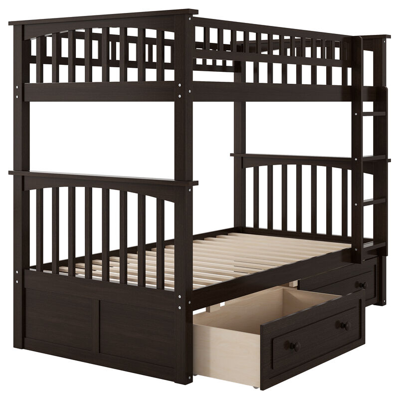 Merax Convertible Bunk Bed with 2 Drawers