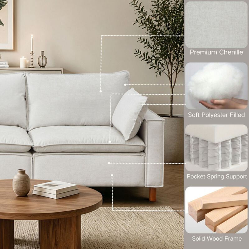 Medsmi Modular L-Shaped Sectional Sofa image number 6