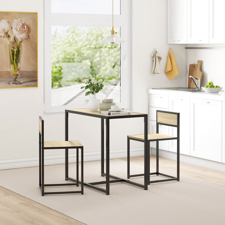 Hivvago 3-Piece Dining Room Set with Rectangular Table