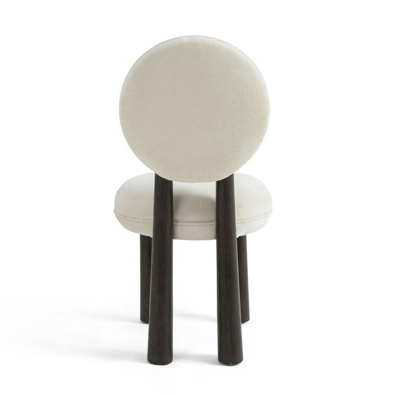 Tov Furniture Sulley Cream Chenille Dining Chair image number 4