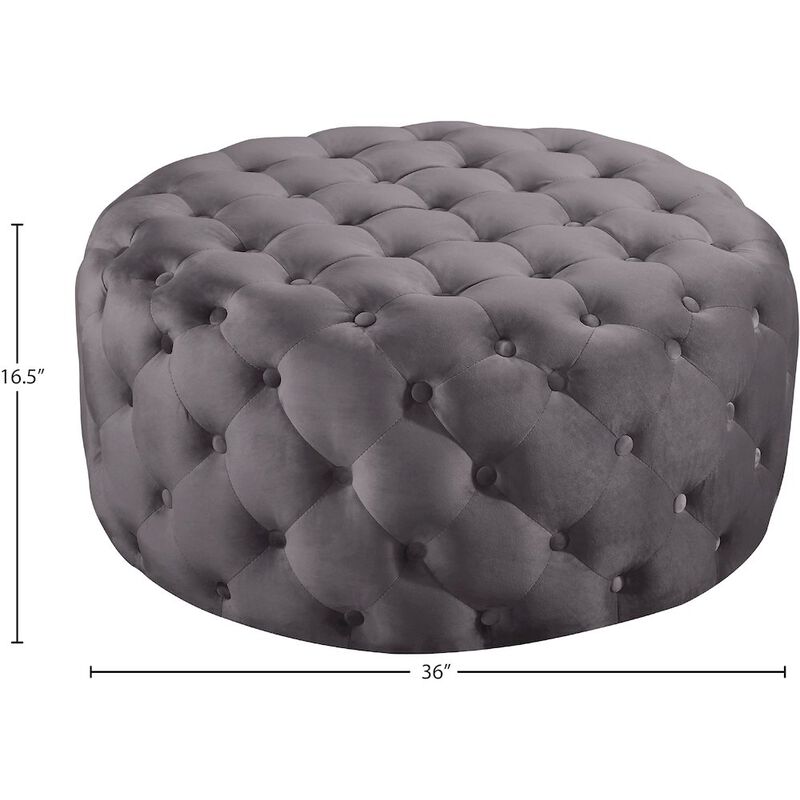 Meridian Furniture Addison Velvet Ottoman/Bench