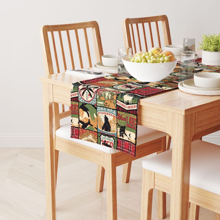 Fabric Textile Products, Inc. Table Runner, 100% Polyester, Great Outdoors Patchwork