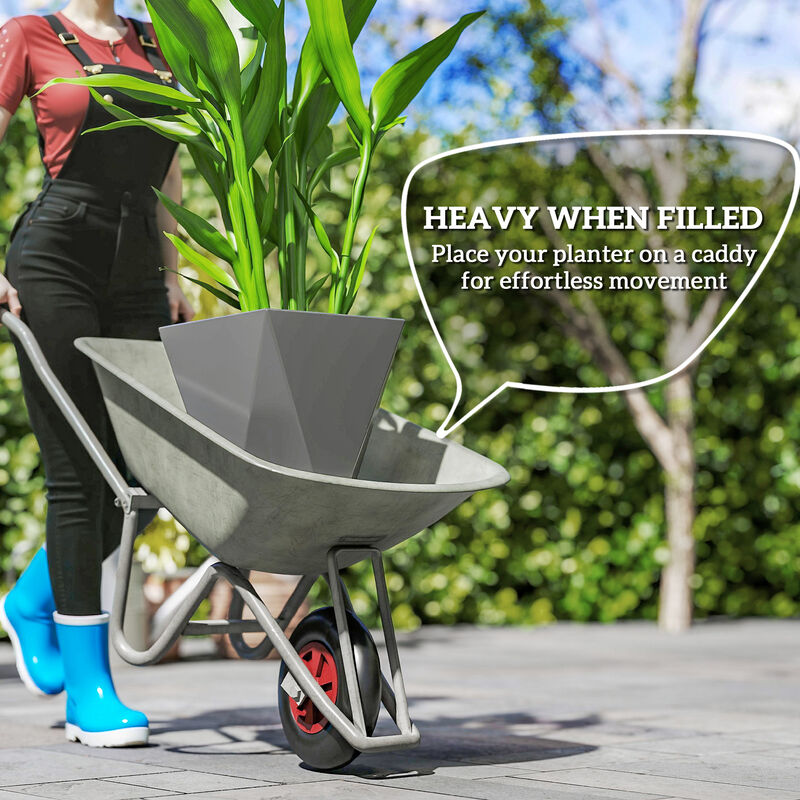 Hivvago 3-Pack Stackable MgO Planters with Drainage image number 3