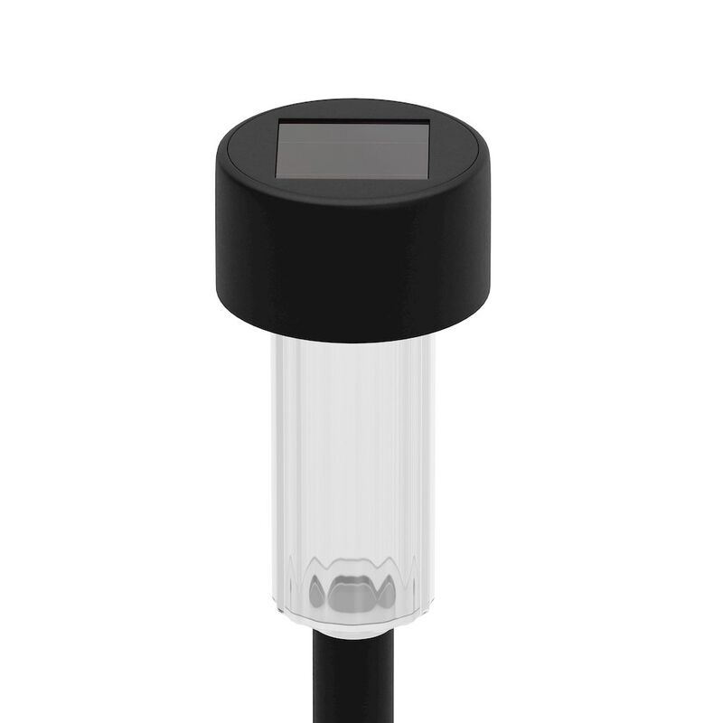 Flash Furniture Outdoor Solar Powered LED Decorative Stake Lights - Set of 12, Black image number 5