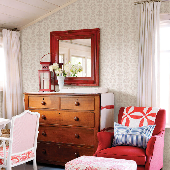Light Grey Dolly Wallpaper (Set of 2)