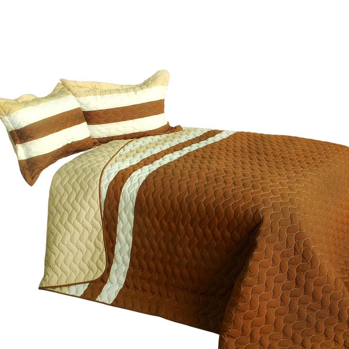 3-Piece Quilted Patchwork Quilt Set Lightweight All-Season Bedding