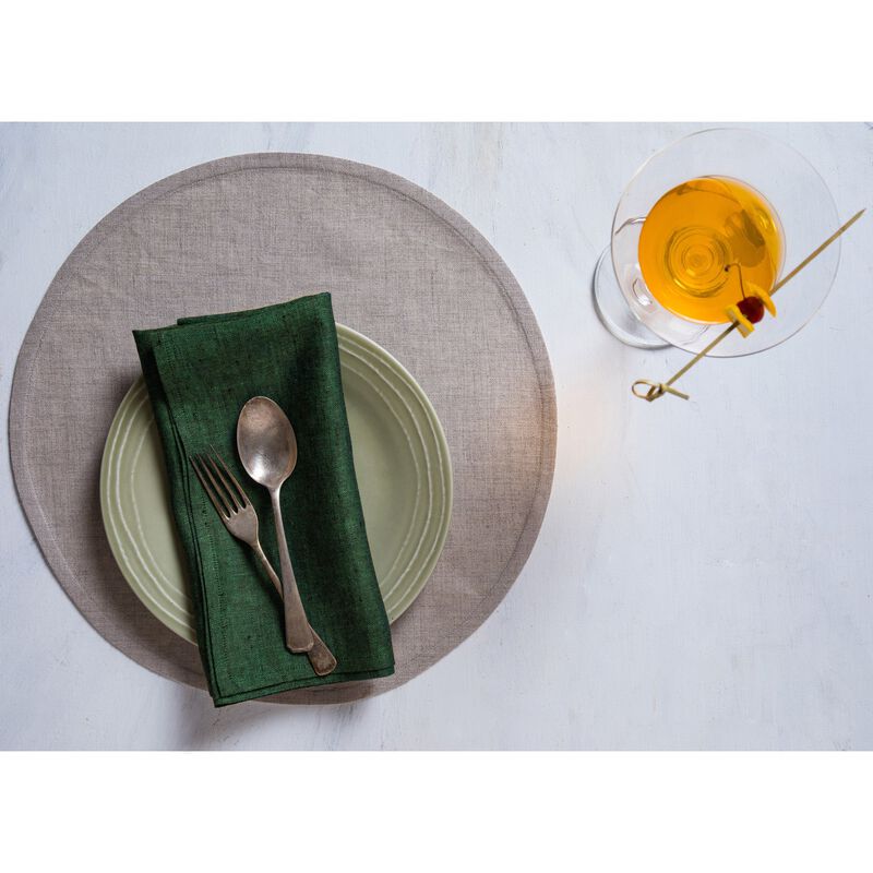 Solino Home 100% Pure Linen Dinner Napkins 20 x 20 Inch Set of 4 | Athena