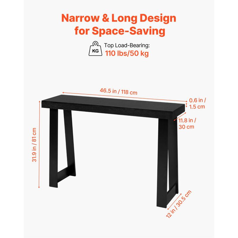Modern Narrow Console Table for Behind Sofa and Entryway Use image number 2