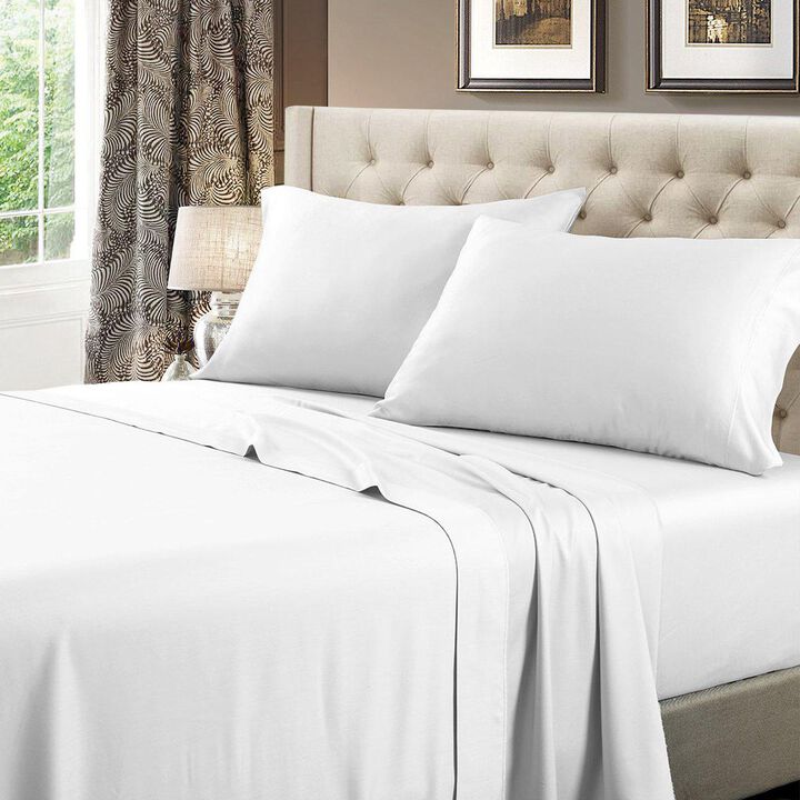Egyptian Linens Solid 600 Thread Count Cotton Sheets Set.