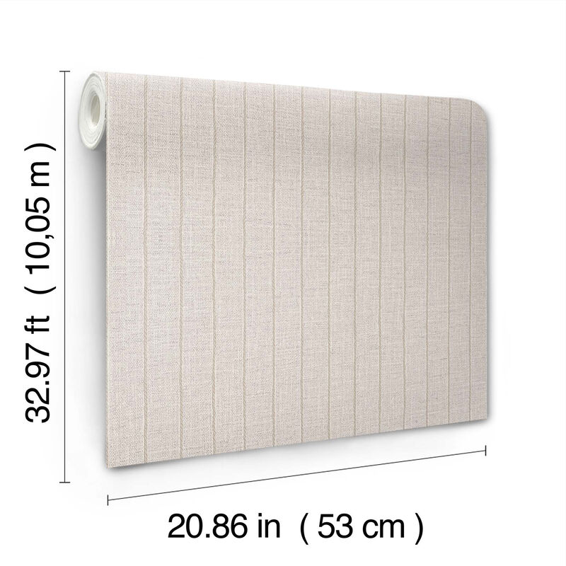 Cording Stripe Pearl Wallpaper (Set of 2) image number 3