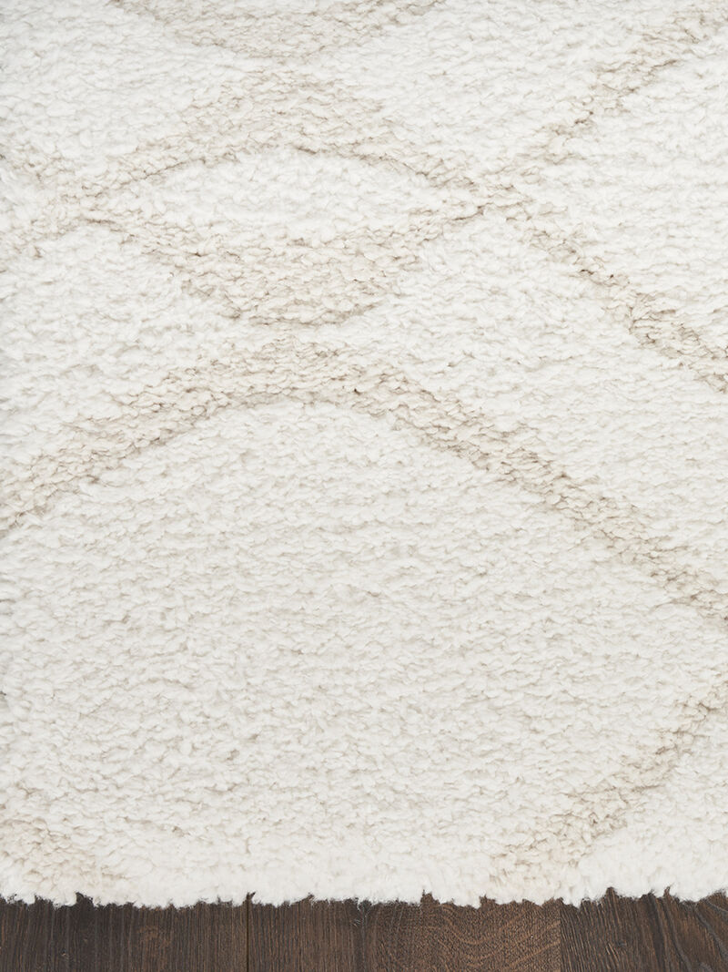 Modern Shag MMD03 Ivory/Beige 5'3" x 7' Rug