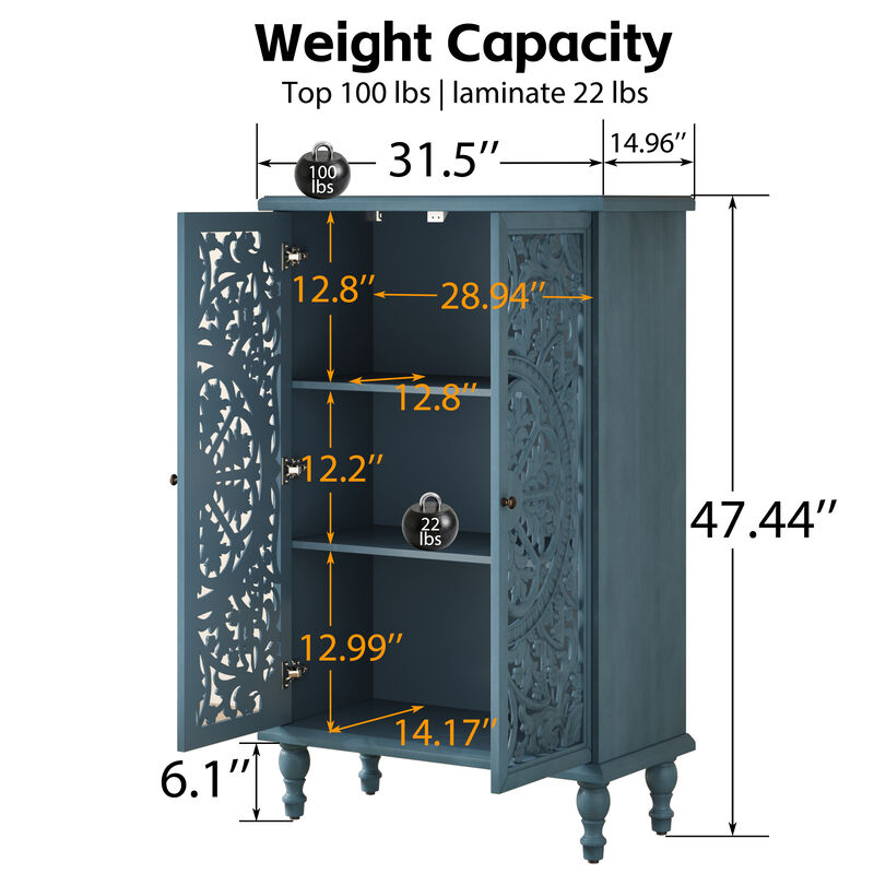 Zuggo 47" Tall Accent Cabinet image number 3