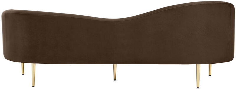 Meridian Furniture Ritz Brown Velvet Sofa image number 4