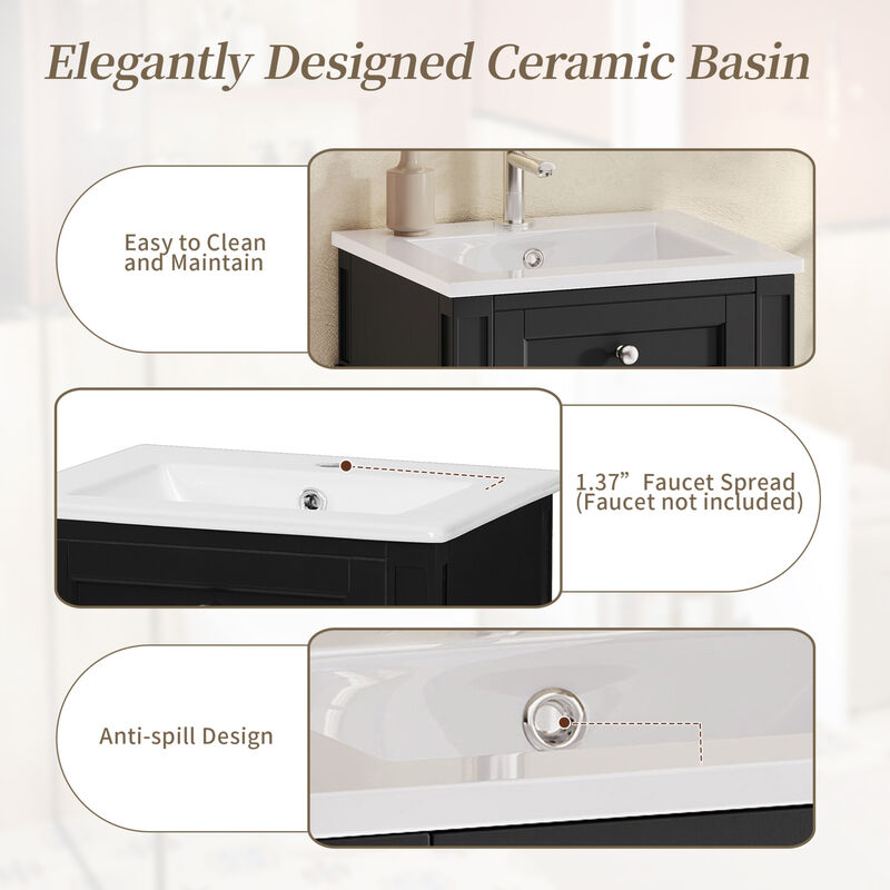 Freestanding Single Bathroom Vanity Set image number 7