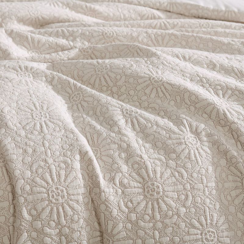 Geo Floral Matelasse 4 pc King