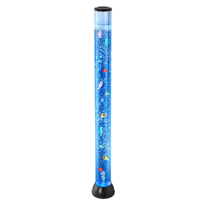 Sensory Aquarium Bubble Lamp with 16 LED Colors, Floating Fish, Remote for Living Room Decor