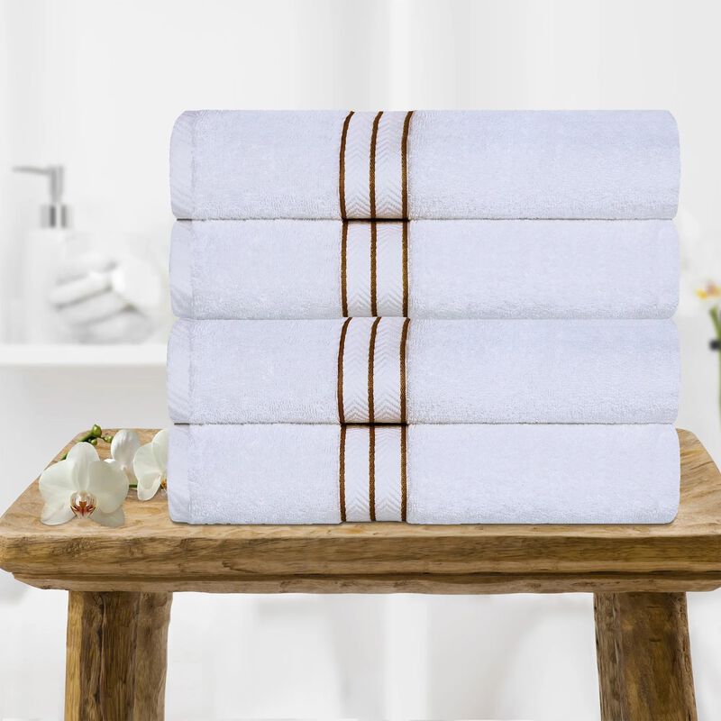 Plush Cotton Bath Towels 4-Piece Set for Bathroom and Spa image number 1