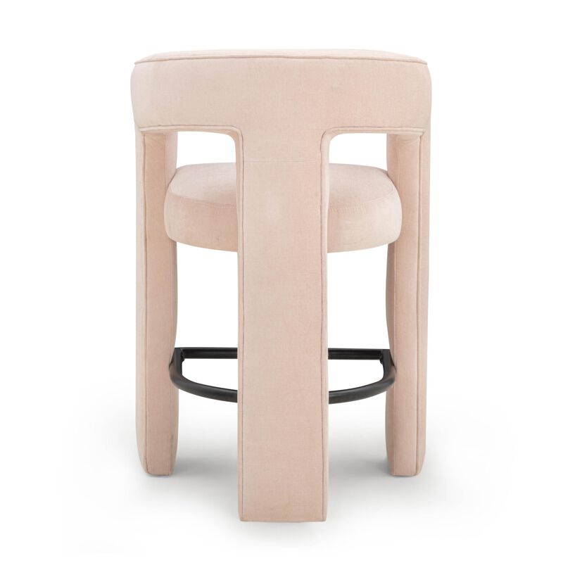 Tov Furniture Malone Blush Perfomance Fabric Counter Stool image number 4