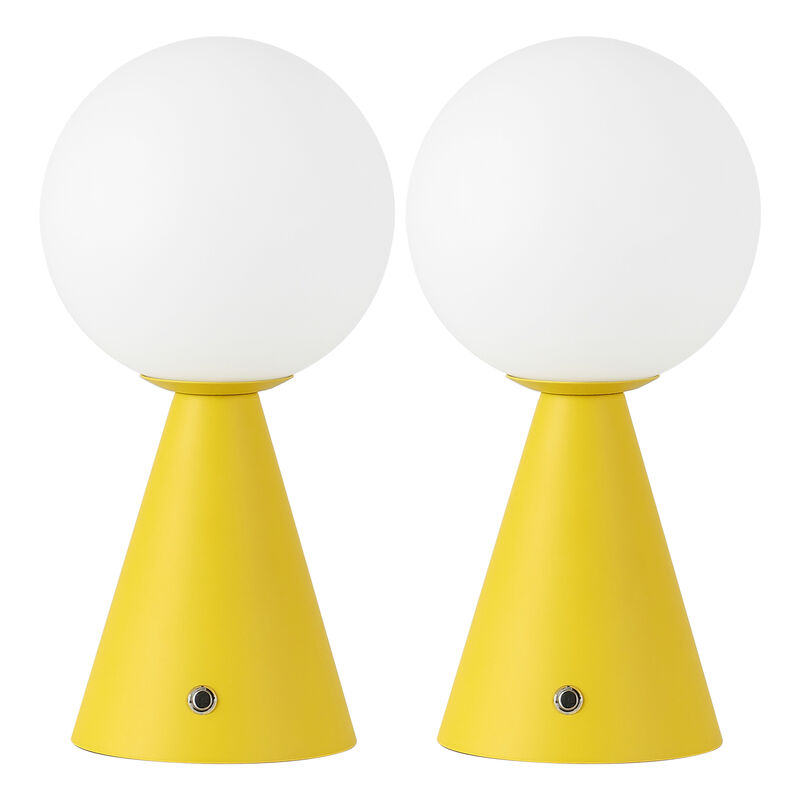 Macie 11.75" Modern Minimalist Globe Rechargeable/Cordless Dimmable Integrated LED Table Lamp with Touch Sensor