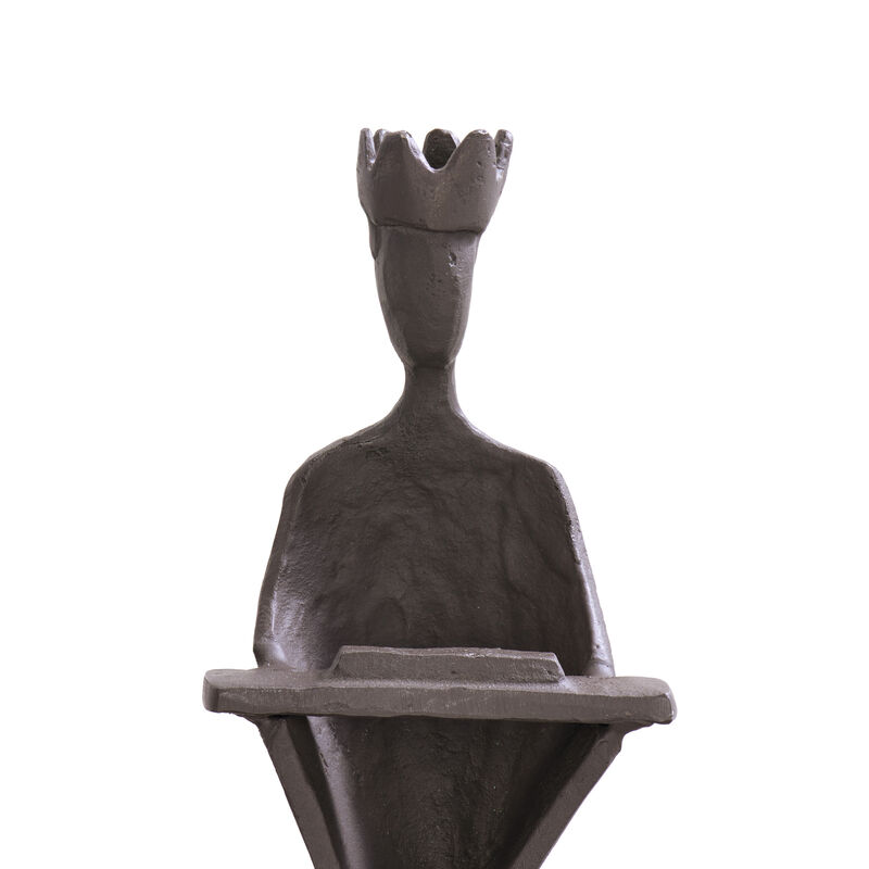 Modern 9-Inch Cast Iron Nativity Sculpture Set (6 Figures)