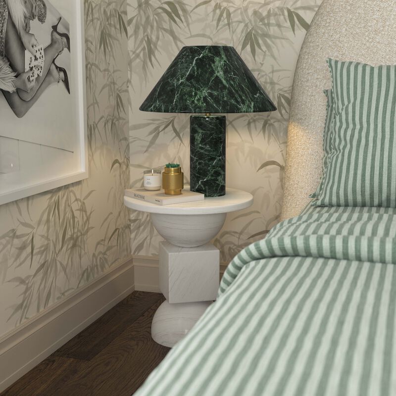 Mable Spider Green Marble Table Lamp image number 1