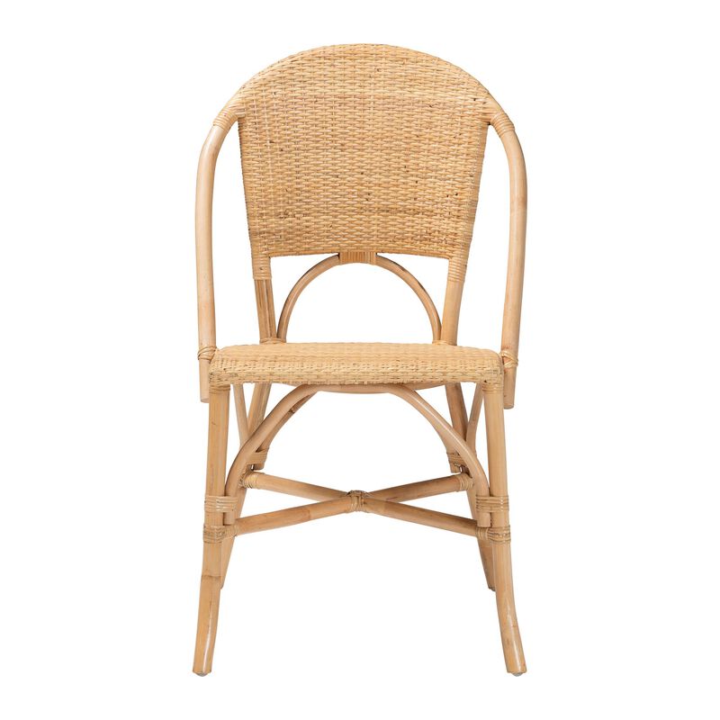 bali & pari Jaylyn Bohemian Natural Rattan Dining Chair