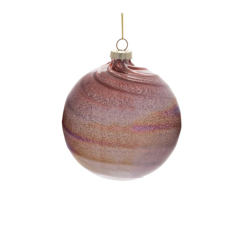 6-Pack Iridescent Swirl Glass Ornaments – Shimmering Holiday Tree Decorations in Elegant Globe Design