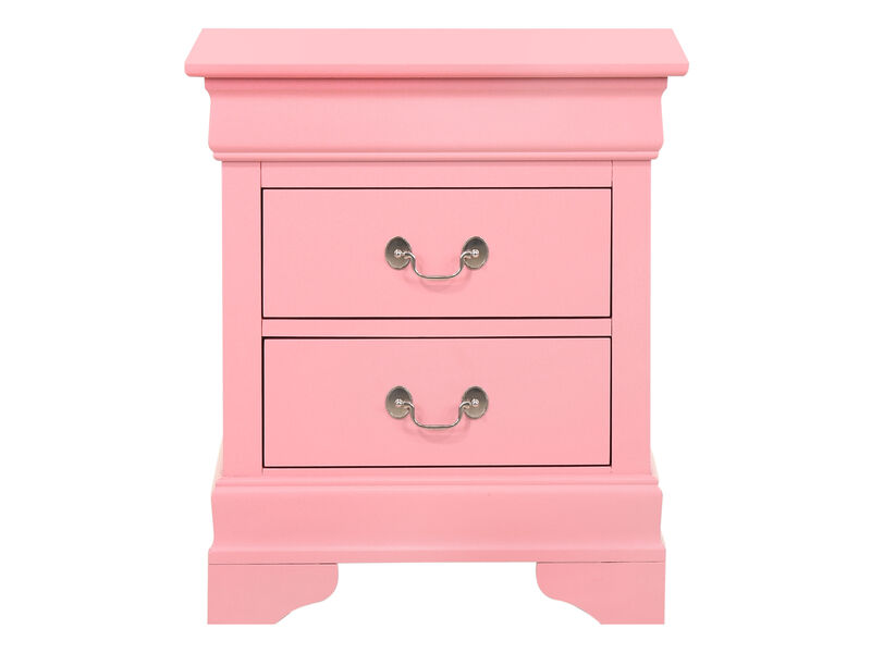 Louis Philippe 2-Drawer Nightstand (24 in. H X 21 in. W X 16 in. D) image number 0