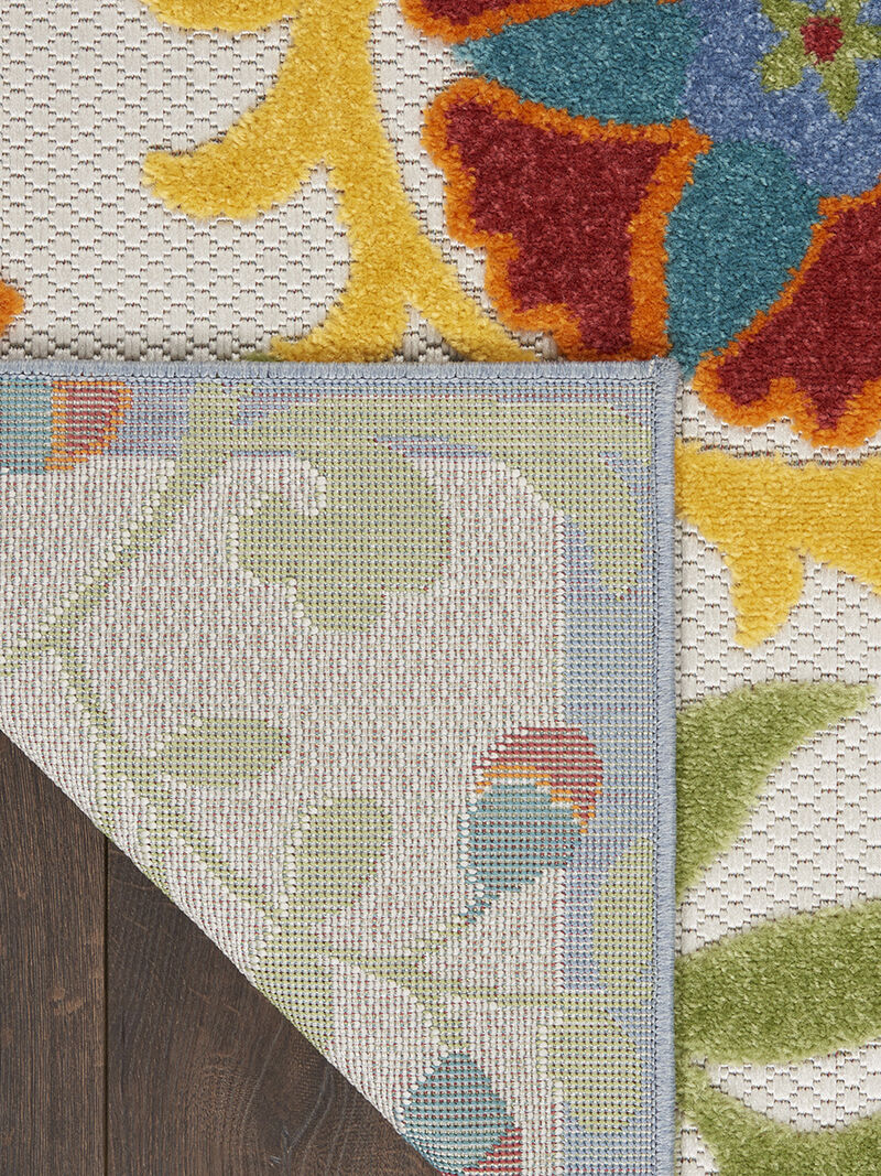 Aloha ALH17 Ivory/Multicolor 6' x 9' Rug