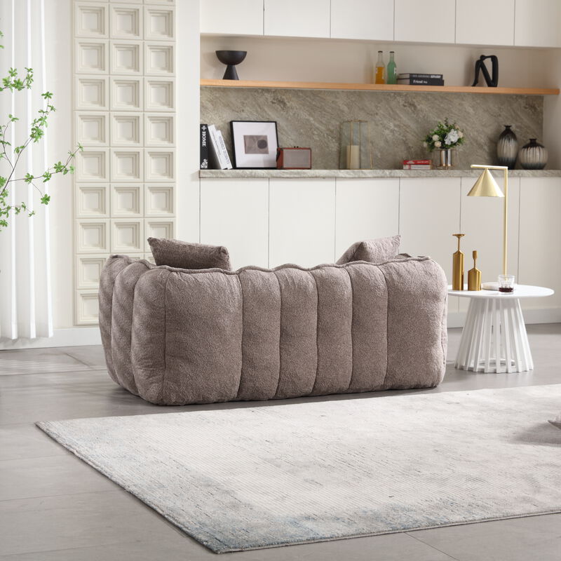 Merax Chenille Lazy Bean Bag Loveseat for Living Room.