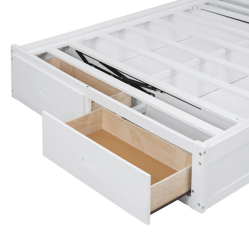 Merax Platform Bed with Storage LED Headboard