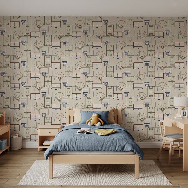 Sports Play Zone Peel and Stick Wallpaper