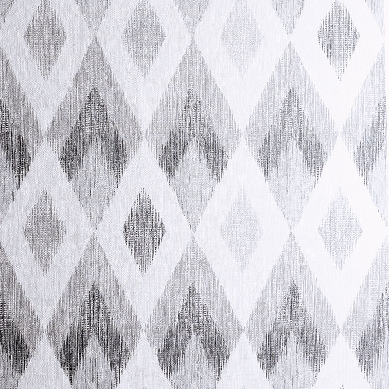 Fitzgerald Grey Ikat Diamond Wallpaper image number 0