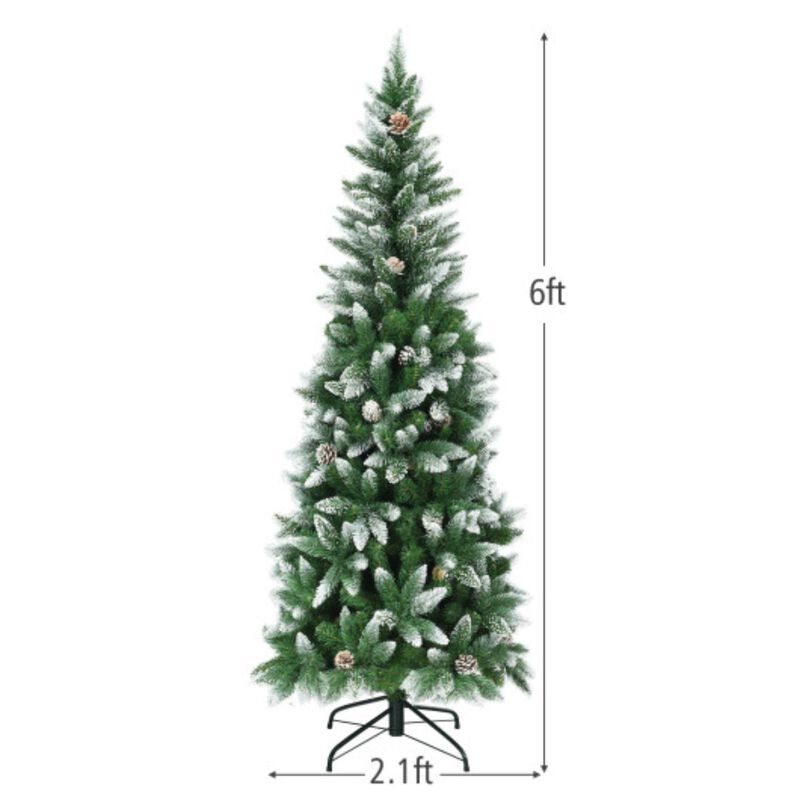 Artificial Pencil Christmas Tree with Pine Cones