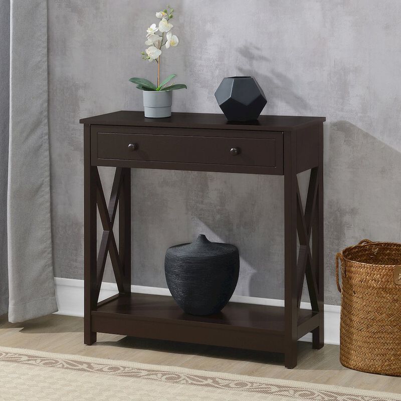 Convenience Concepts Oxford 1 Drawer Entryway Hall Table with Shelf