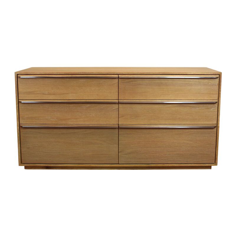 Sarasota 6 Drawer Large Dresser in Natural Oak