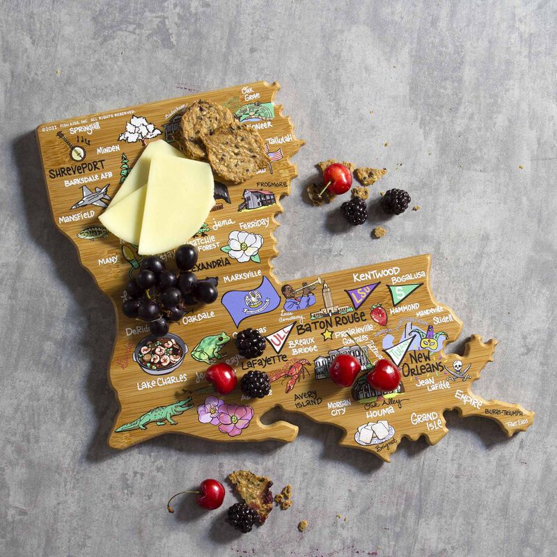 Louisiana Cutting Board with Artwork by Fish Kiss&trade; image number 1