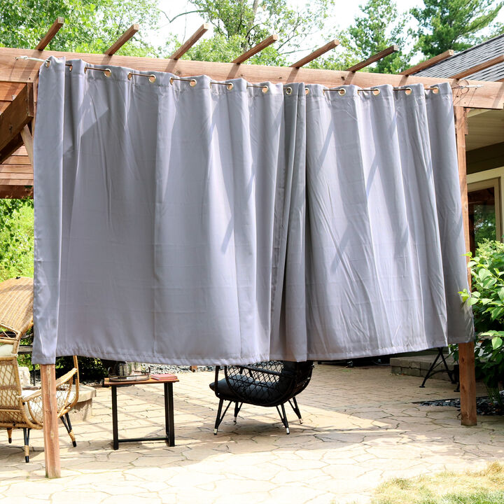 Sunnydaze Outdoor Blackout Curtain Panel - 100 in x 84 in